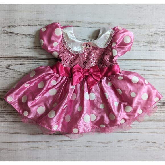 Disney Store Minnie Mouse Pink Dress Costume sz 12-18M - Picture 1 of 6